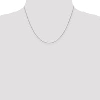 14K White Gold .7mm Round Parisian Wheat Chain-PEN314-18