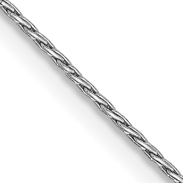 14K White Gold .7mm Round Parisian Wheat Chain-PEN314-16