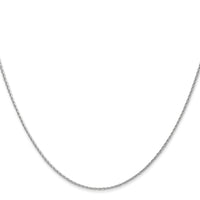 14K White Gold 1mm Round Parisian Wheat Chain-PEN315-18