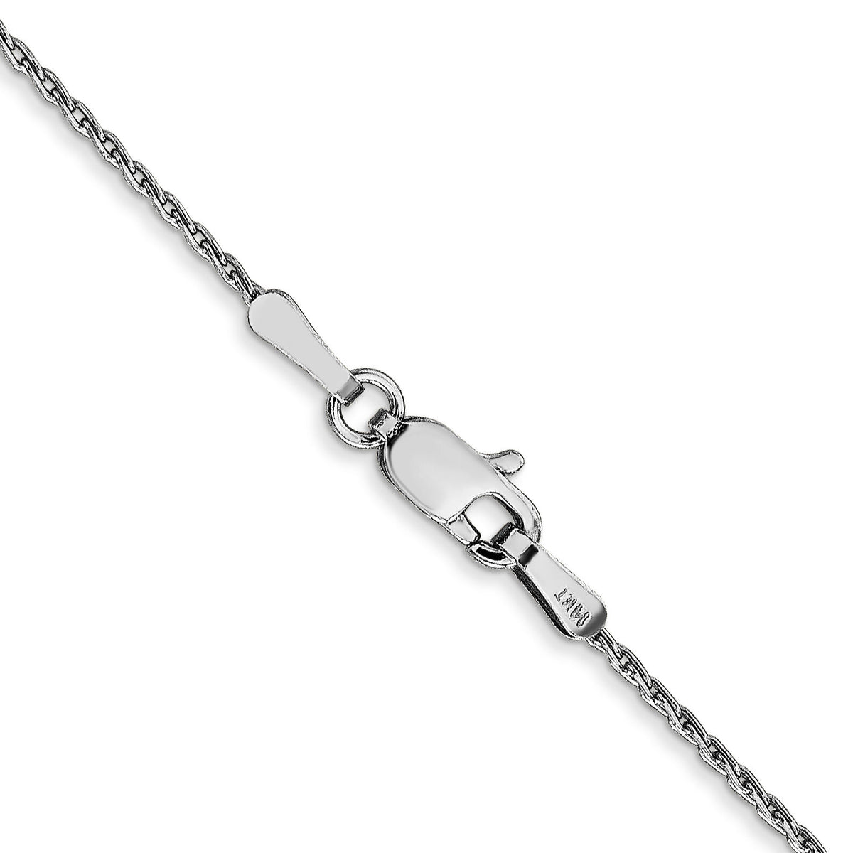 14K White Gold 1mm Round Parisian Wheat Chain-PEN315-20