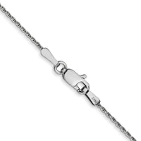 14K White Gold 1mm Round Parisian Wheat Chain-PEN315-20
