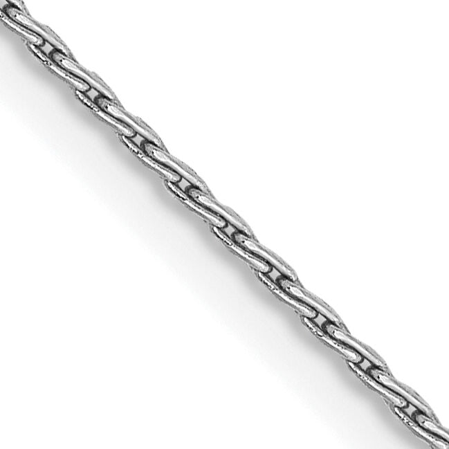 14K White Gold 1mm Round Parisian Wheat Chain-PEN315-16