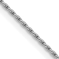 14K White Gold 1mm Round Parisian Wheat Chain-PEN315-18