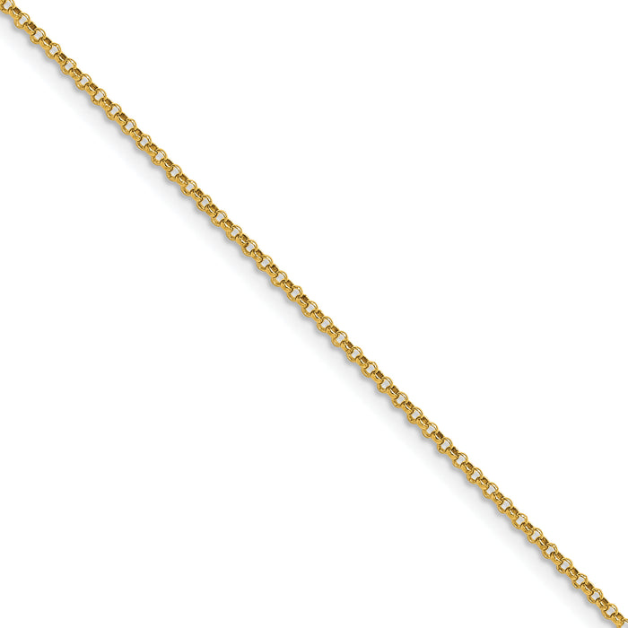 14k 1.55mm Rolo Pendant Chain (100 inch Spool)-PEN321-100