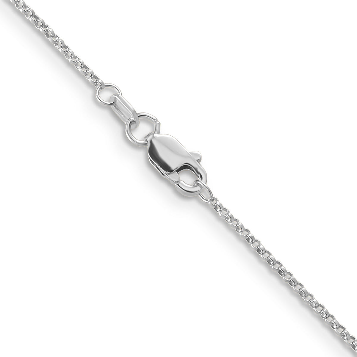 14k White Gold 1.15mm Rolo Pendant Chain-PEN322-16