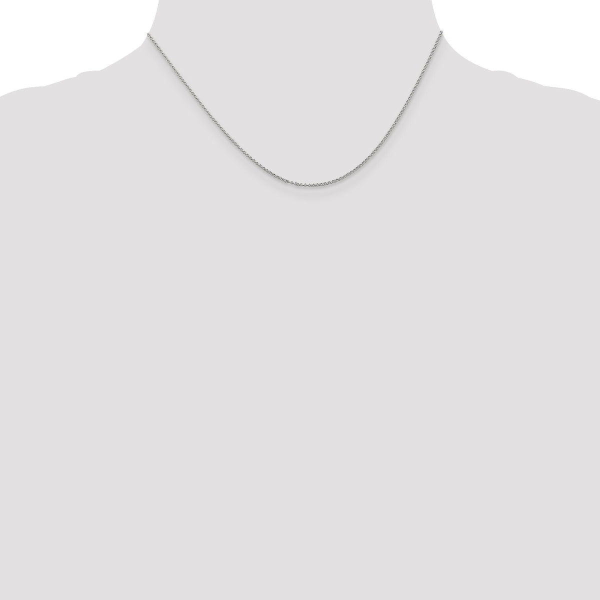 14k White Gold 1.15mm Rolo Pendant Chain-PEN322-16