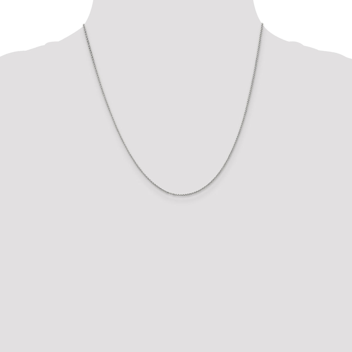 14k White Gold 1.15mm Rolo Pendant Chain-PEN322-20