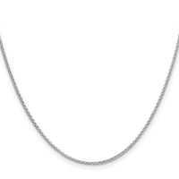 14k White Gold 1.55mm Rolo Pendant Chain-PEN323-18