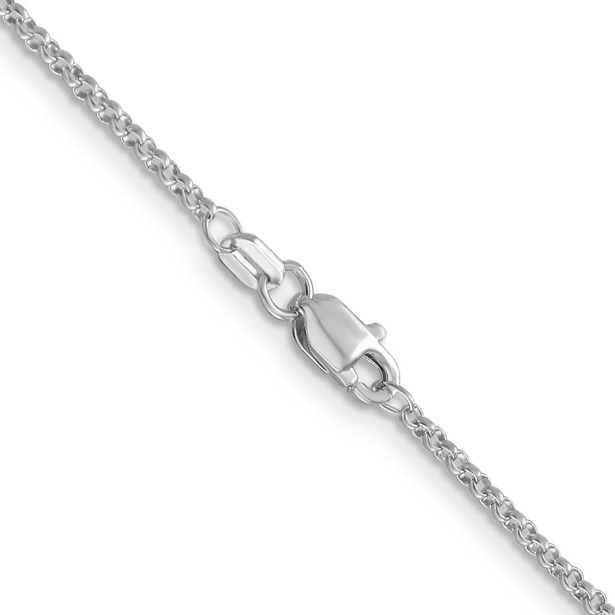 14k White Gold 1.55mm Rolo Pendant Chain-PEN323-16