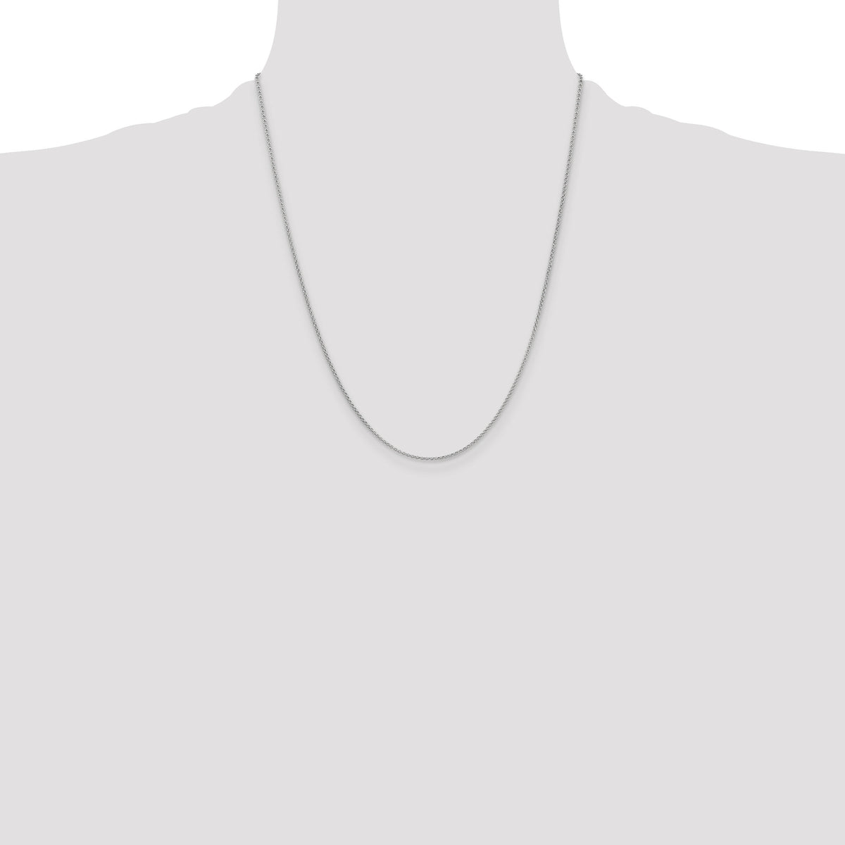 14k White Gold 1.55mm Rolo Pendant Chain-PEN323-22