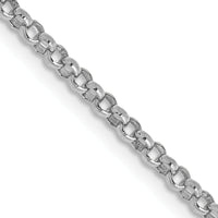 14k White Gold 1.55mm Rolo Pendant Chain-PEN323-18
