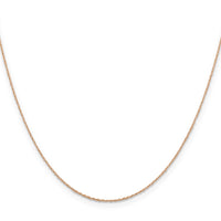 14k Rose Gold .5mm Baby Rope Chain-PEN324-13