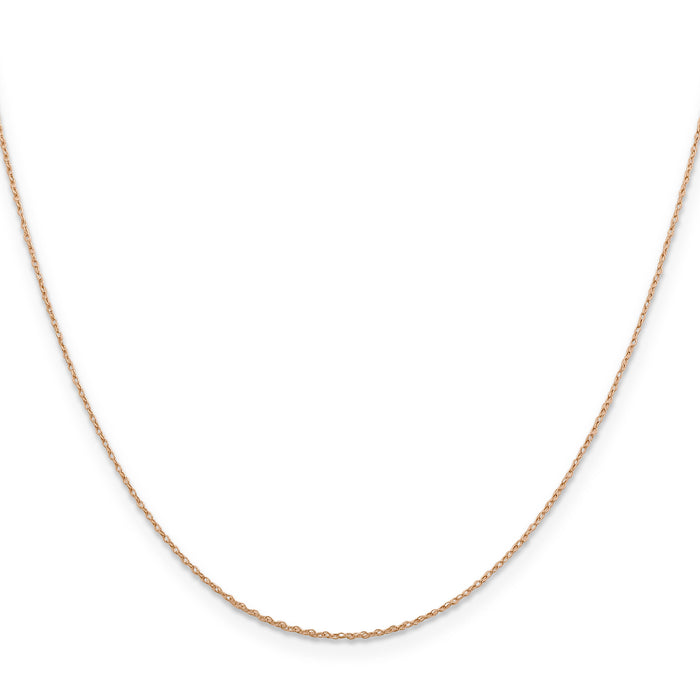 14k Rose Gold .5mm Baby Rope Chain-PEN324-20