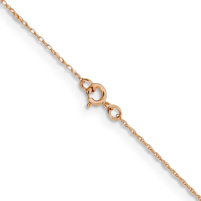 14k Rose Gold .5mm Baby Rope Chain-PEN324-16