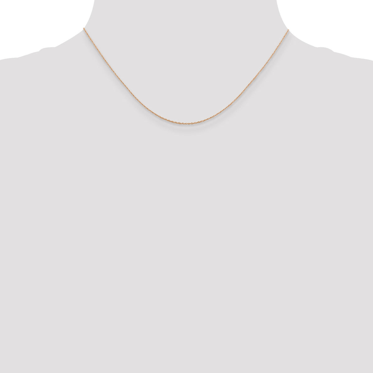 14k Rose Gold .5mm Baby Rope Chain-PEN324-16