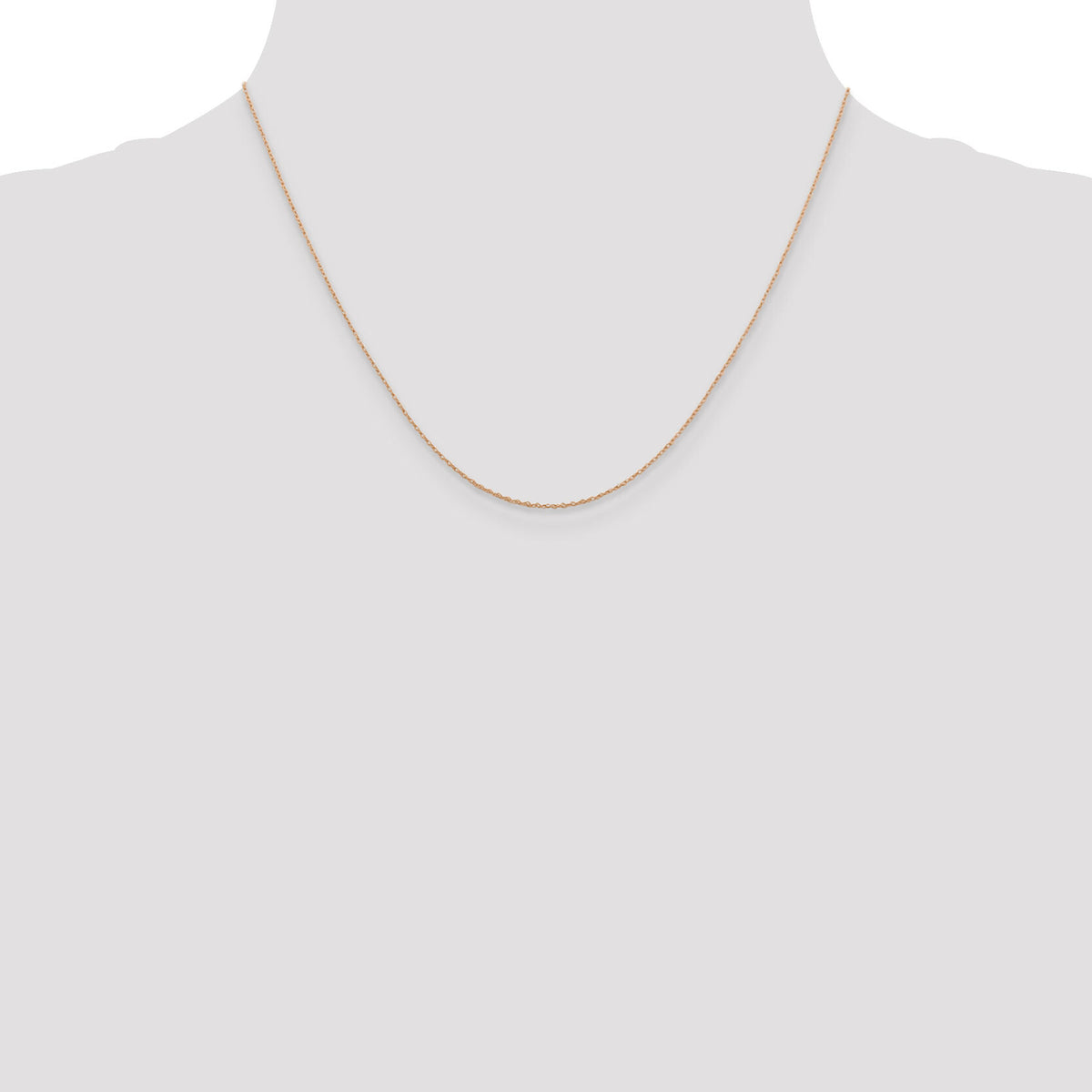 14k Rose Gold .5mm Baby Rope Chain-PEN324-18