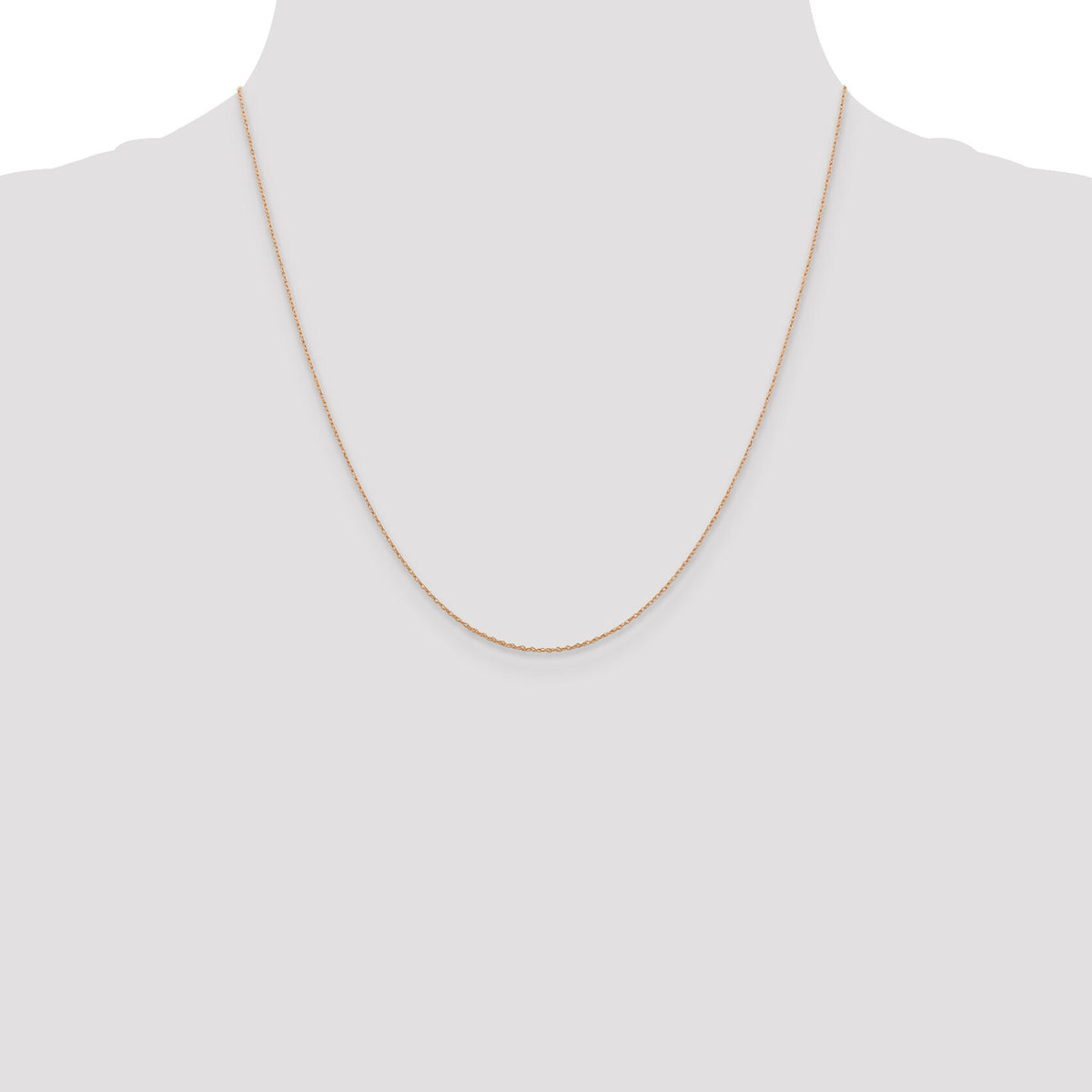 14k Rose Gold .5mm Baby Rope Chain-PEN324-20