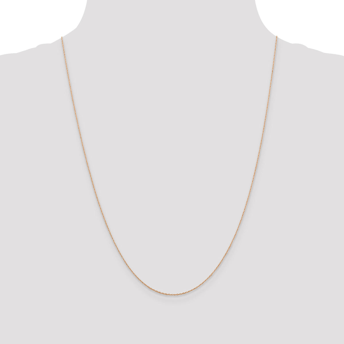 14k Rose Gold .5mm Baby Rope Chain-PEN324-24