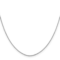 14k White Gold .9mm D/C Round Open Link Cable Chain-PEN325-24
