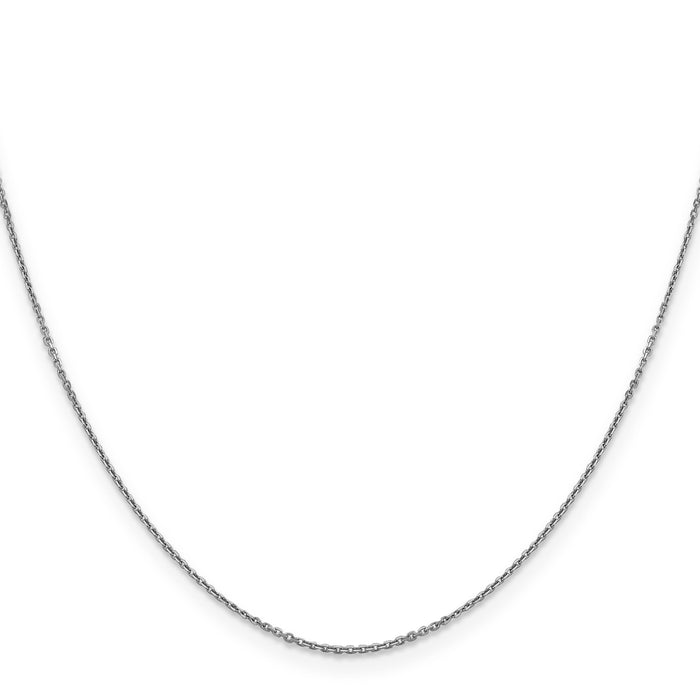14k White Gold .9mm D/C Round Open Link Cable Chain-PEN325-26