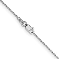 14k White Gold .9mm D/C Round Open Link Cable Chain-PEN325-20