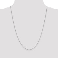 14k White Gold .9mm D/C Round Open Link Cable Chain-PEN325-24