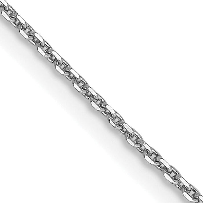 14k White Gold .9mm D/C Round Open Link Cable Chain-PEN325-30