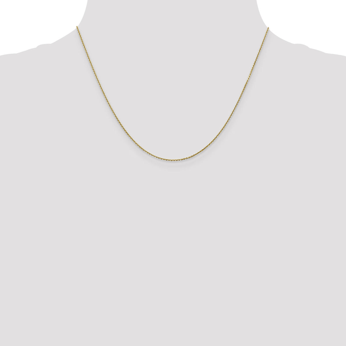 14k .9mm D/C Round Open Link Cable Chain-PEN326-18