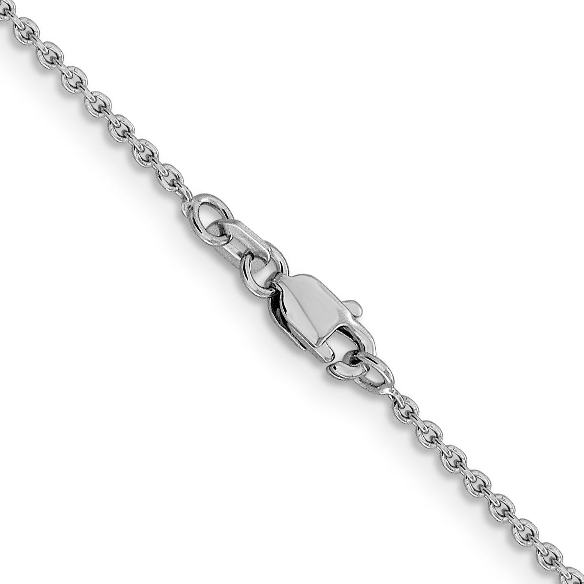 14k White Gold 1.4mm Forzantine Cable Chain-PEN327-16