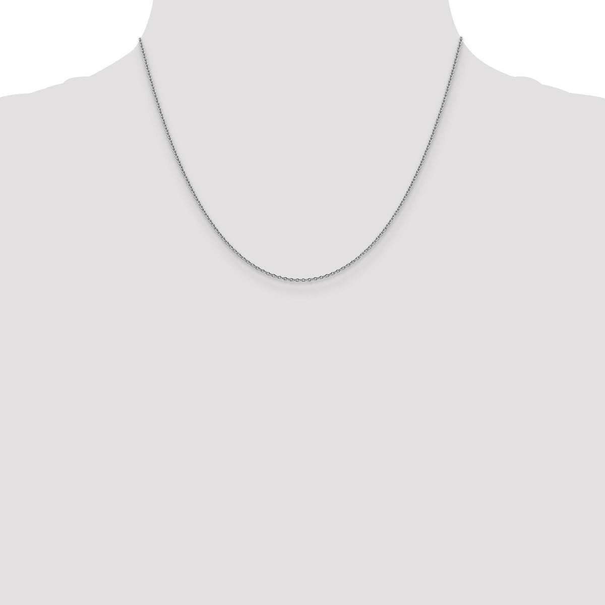 14k White Gold 1.4mm Forzantine Cable Chain-PEN327-18
