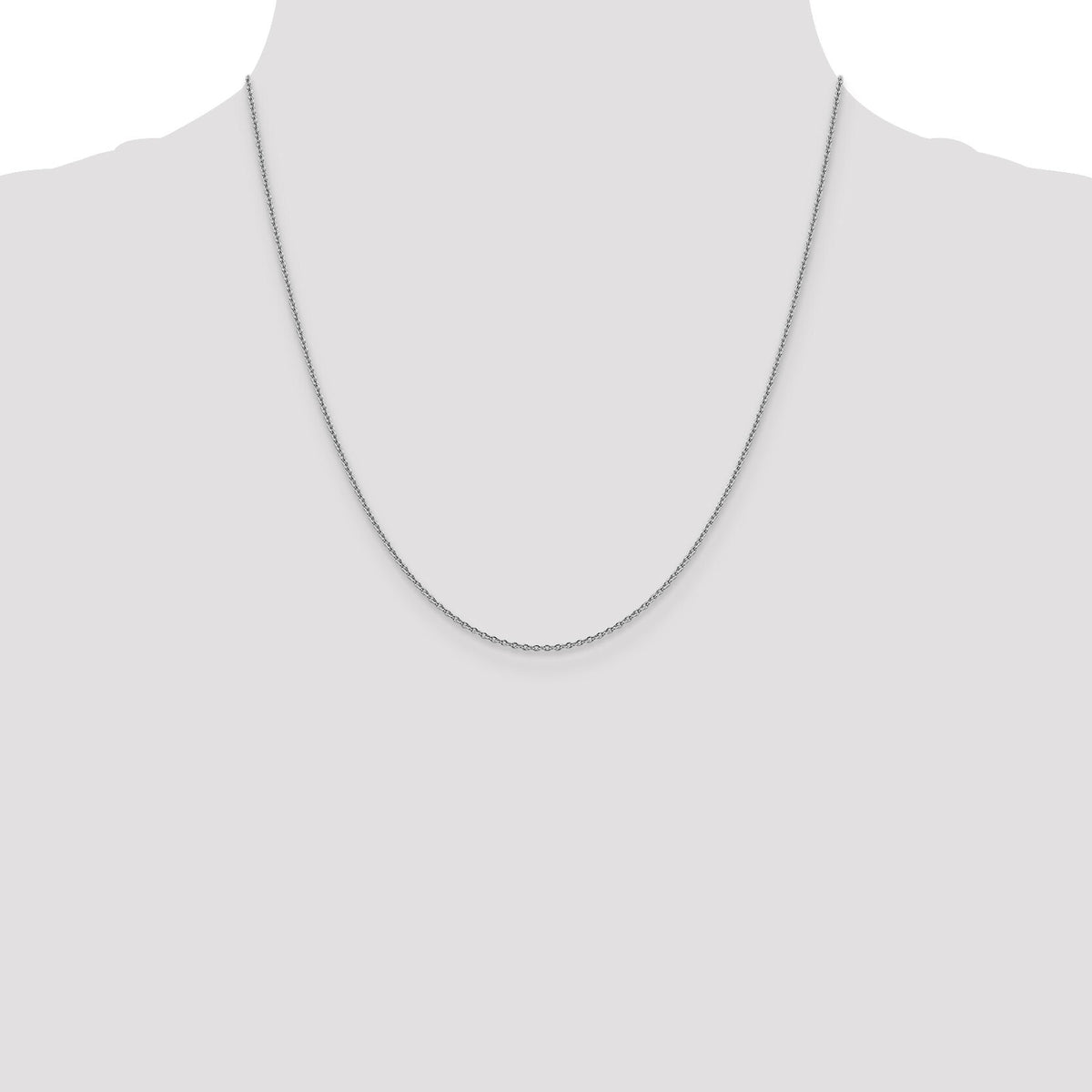 14k White Gold 1.4mm Forzantine Cable Chain-PEN327-20