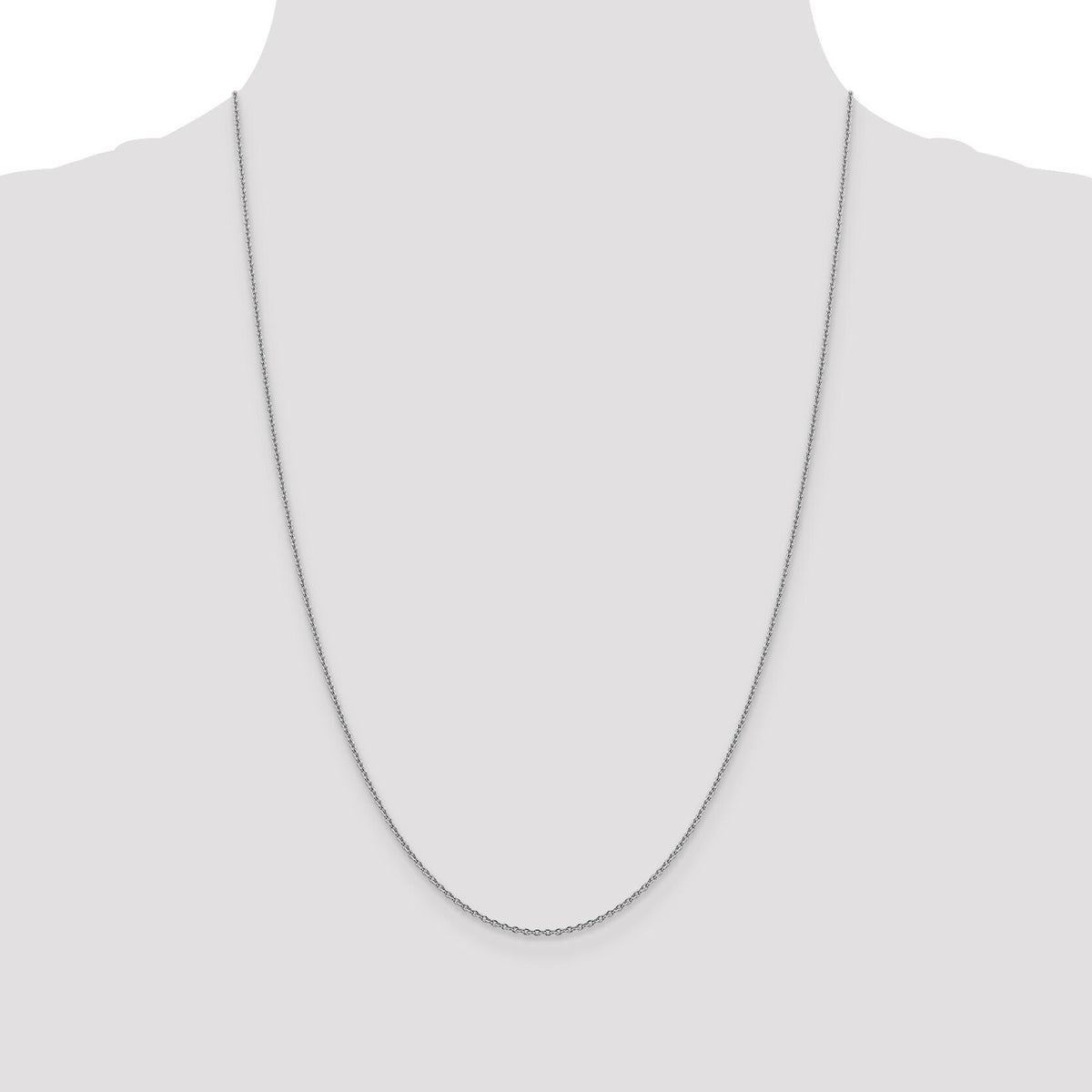 14k White Gold 1.4mm Forzantine Cable Chain-PEN327-24