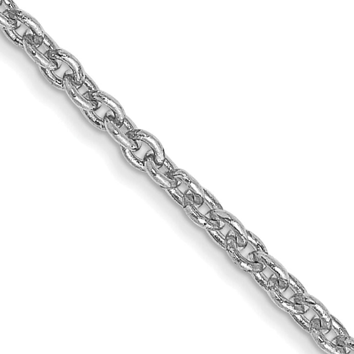14k White Gold 1.4mm Forzantine Cable Chain-PEN327-16