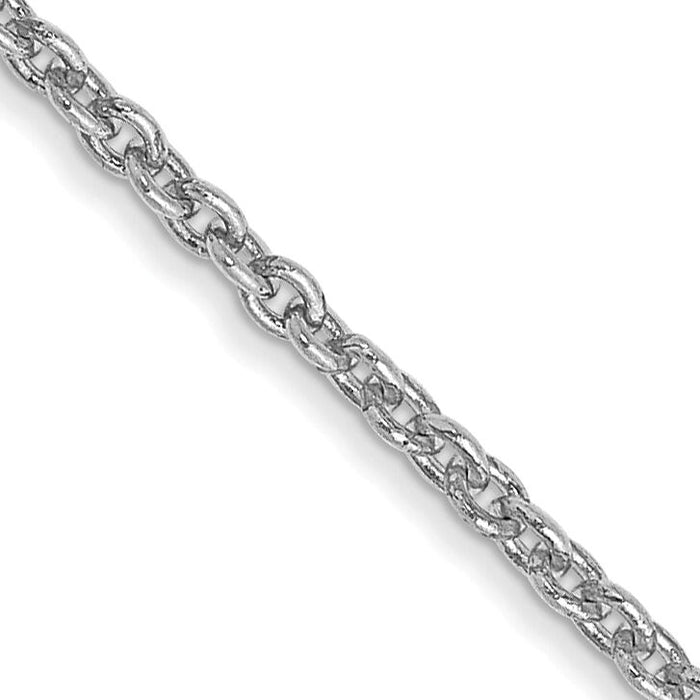 14k White Gold 1.4mm Forzantine Cable Chain-PEN327-16