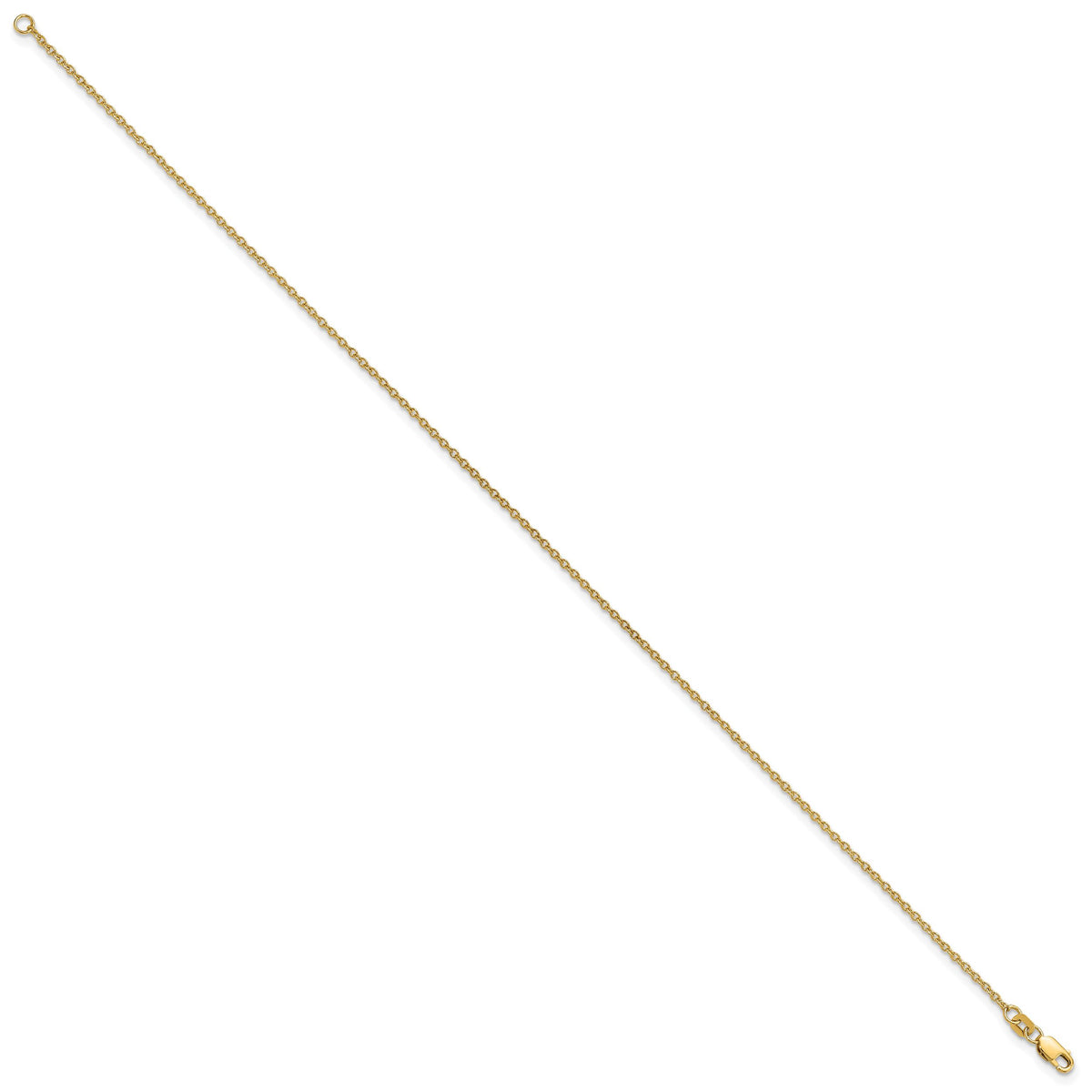 14k 1.4mm Forzantine Cable Chain Anklet-PEN328-10