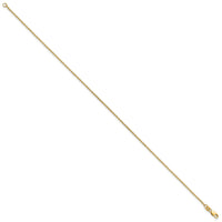 14k 1.4mm Forzantine Cable Chain Anklet-PEN328-10