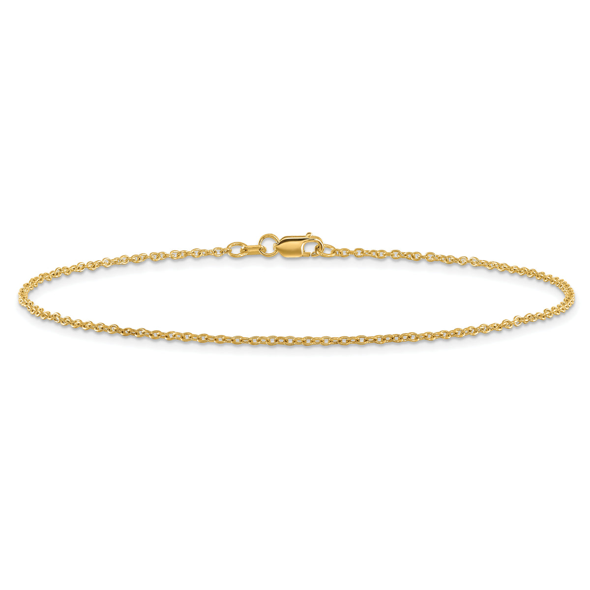 14k 1.4mm Forzantine Cable Chain Anklet-PEN328-10