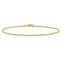 14k 1.4mm Forzantine Cable Chain Anklet-PEN328-10
