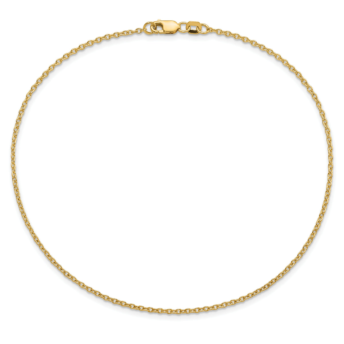 14k 1.4mm Forzantine Cable Chain Anklet-PEN328-10