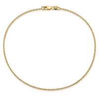 14k 1.4mm Forzantine Cable Chain Anklet-PEN328-10