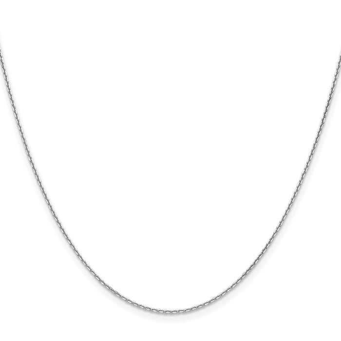 14k White Gold 1.2mm D/C Cable Chain-PEN332W-14