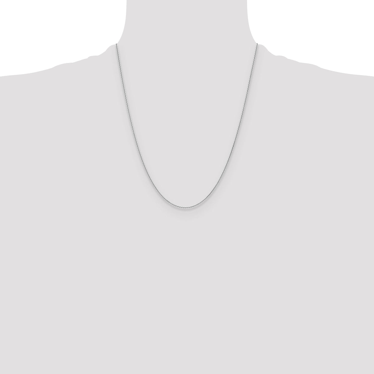 14k White Gold 1.2mm D/C Cable Chain-PEN332W-22