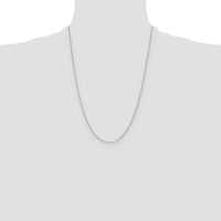 14k White Gold 1.2mm D/C Cable Chain-PEN332W-24