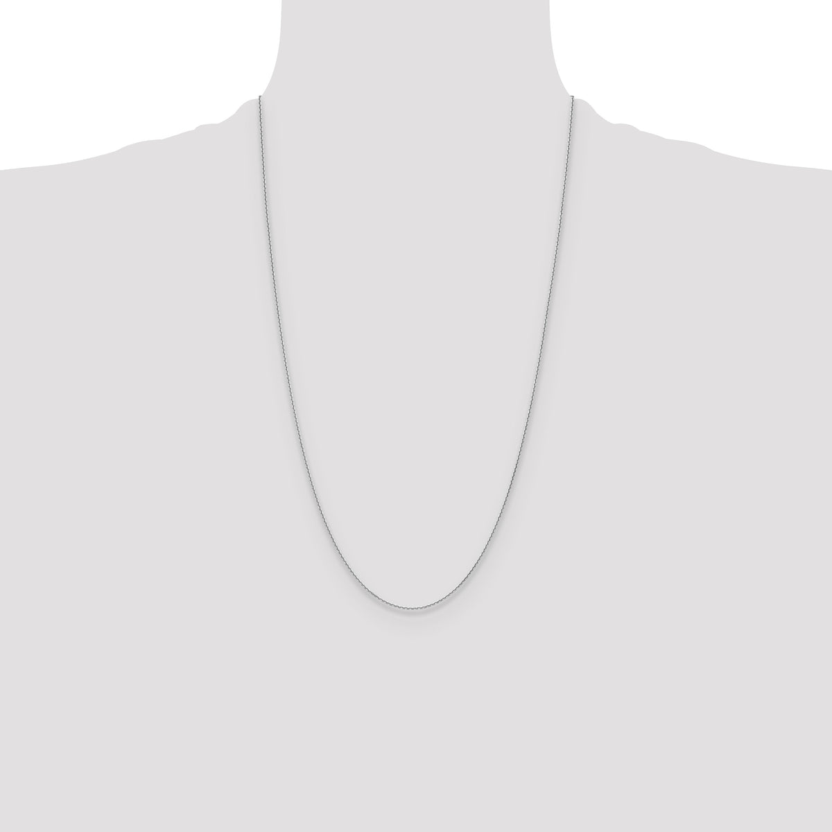 14k White Gold 1.2mm D/C Cable Chain-PEN332W-26