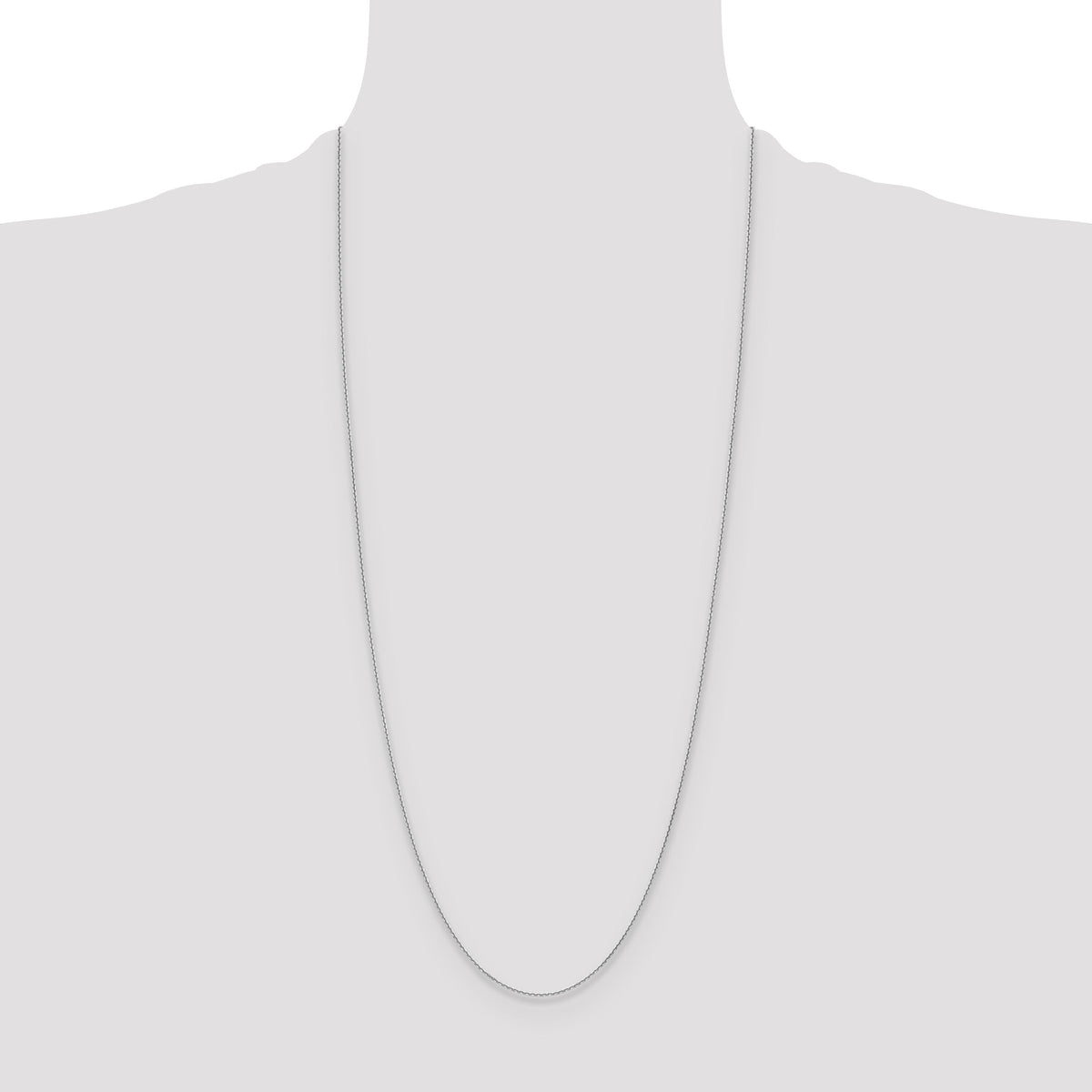 14k White Gold 1.2mm D/C Cable Chain-PEN332W-30