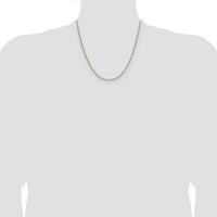 14k Yellow Gold with Rhodium 1.4mm Singapore Chain-PEN333-20