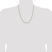 14k Yellow Gold with Rhodium 1.4mm Singapore Chain-PEN333-22