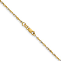 14k Yellow Gold with Rhodium 1.65mm Singapore Chain-PEN334-16