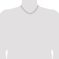 14k Yellow Gold with Rhodium 1.65mm Singapore Chain-PEN334-16