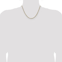 14k Yellow Gold with Rhodium 1.65mm Singapore Chain-PEN334-18